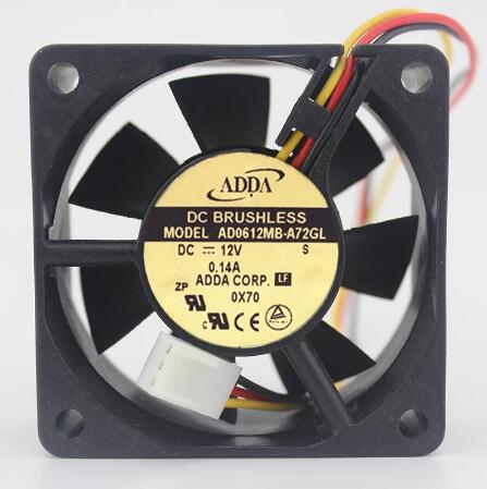 Original ADDA AD0612MB-A72GL Cooling Fan 12V 0.14A 1.68W 4wires AD0612MB-A72GL Fans